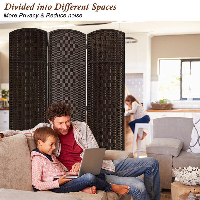 Union Rustic Elmina 6 Ft Folding Room Divider Privacy Screen Home Decor